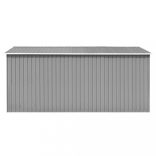 szürke fém kerti fészer 257 x 392 x 181 cm