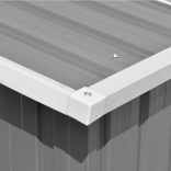 szürke fém kerti fészer 257 x 392 x 181 cm