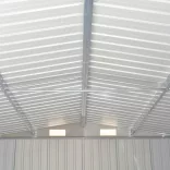 zöld fém kerti fészer 257 x 580 x 181 cm