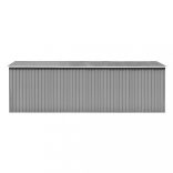 szürke fém kerti fészer 257 x 580 x 181 cm