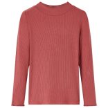 Izzó piros hosszú ujjú gyerekpóló félgarbós nyakkal 140