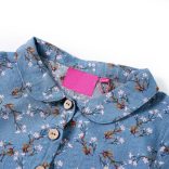 Benzinkék hosszú ujjú gyerekruha 92