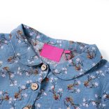 Benzinkék hosszú ujjú gyerekruha 104