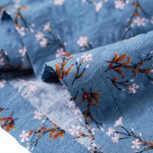 Benzinkék hosszú ujjú gyerekruha 104