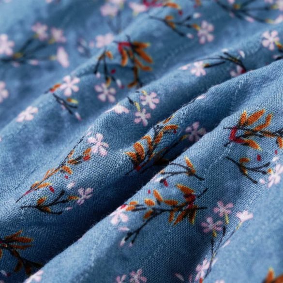 Benzinkék hosszú ujjú gyerekruha 104