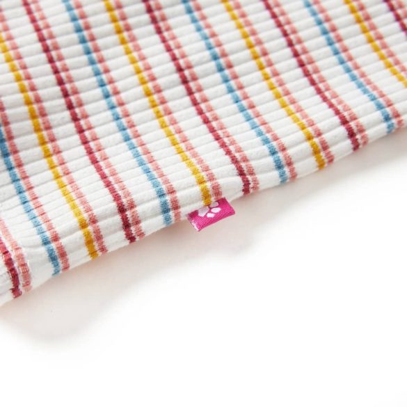 Ekrü színű hosszú ujjú gyerekpóló félgarbós nyakkal 92