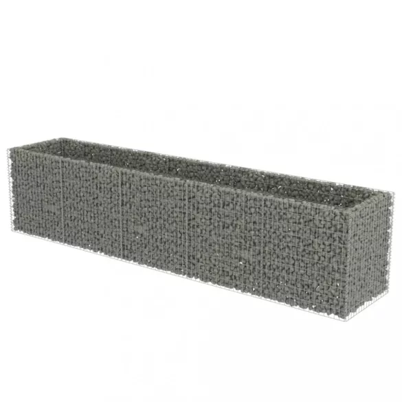 horganyozott acél gabion magaságyás 450 x 90 x 100 cm