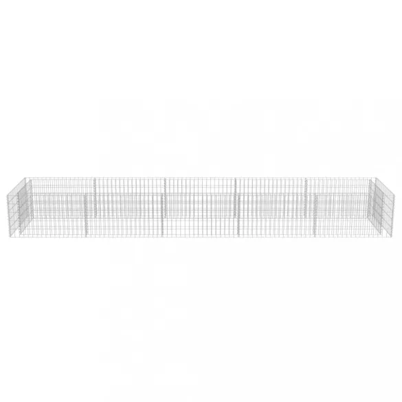 horganyzott acél gabion magaságyás 450 x 90 x 50 cm