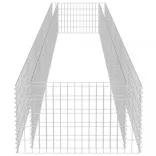 horganyzott acél gabion magaságyás 540 x 90 x 50 cm