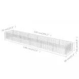 horganyzott acél gabion magaságyás 540 x 90 x 50 cm