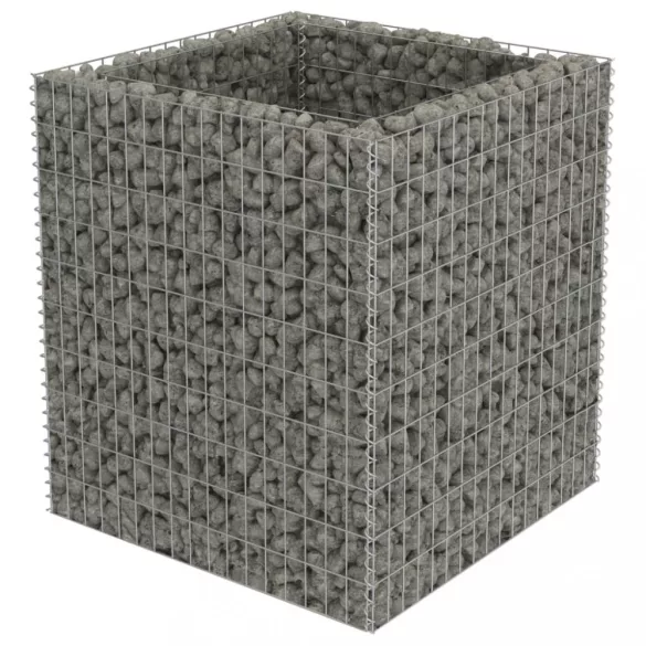horganyzott acél gabion magaságyás 90 x 90 x 100 cm