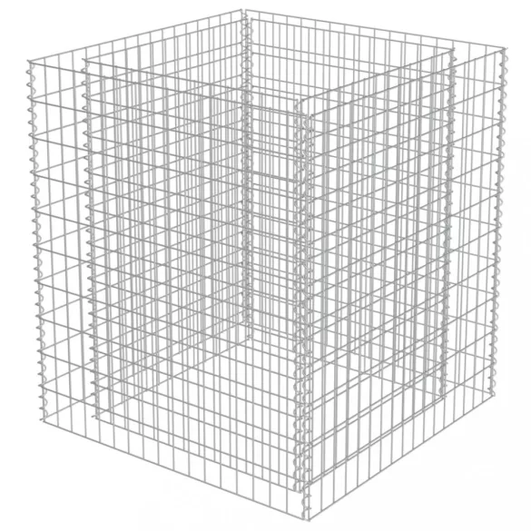 horganyzott acél gabion magaságyás 90 x 90 x 100 cm