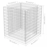 horganyzott acél gabion magaságyás 90 x 90 x 100 cm