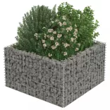 horganyzott acél gabion magaságyás 90 x 90 x 50 cm