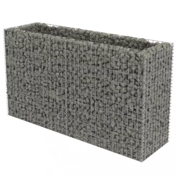horganyzott acél gabion magaságyás 180 x 50 x 100 cm