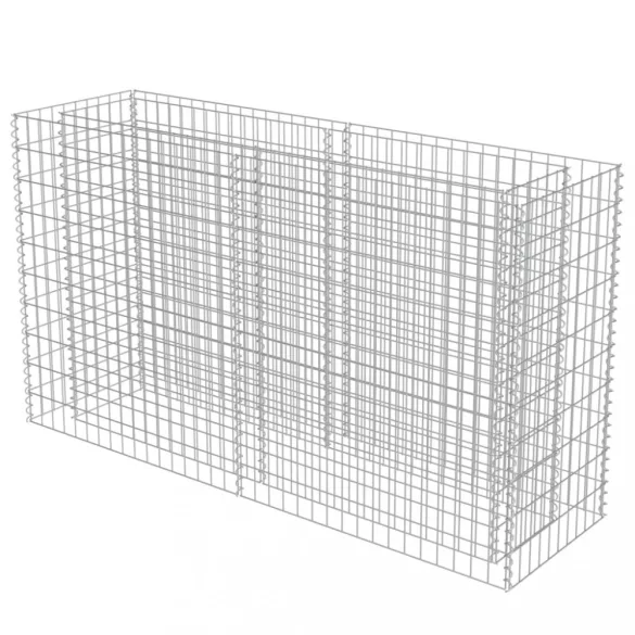 horganyzott acél gabion magaságyás 180 x 50 x 100 cm