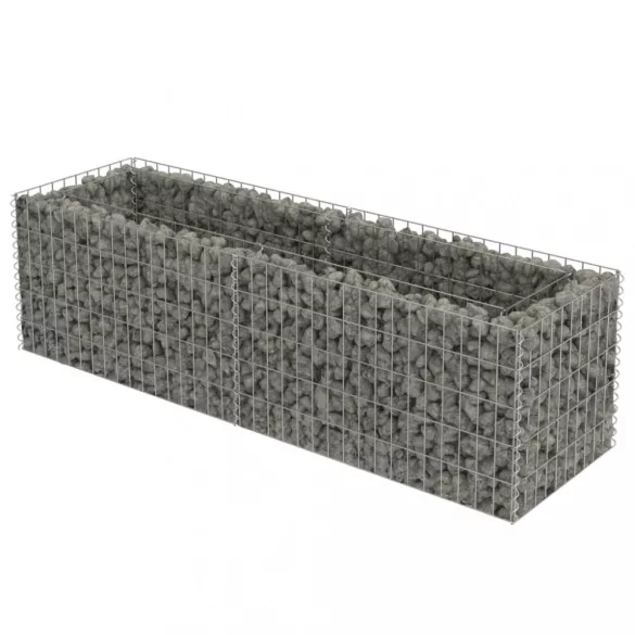 horganyzott acél gabion magaságyás 180 x 50 x 50 cm