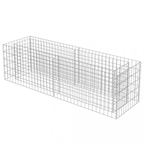 horganyzott acél gabion magaságyás 180 x 50 x 50 cm