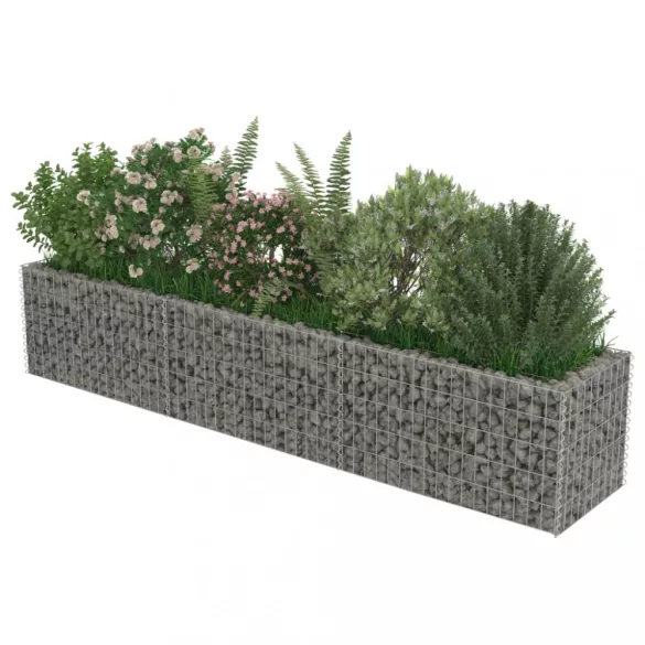 horganyzott acél gabion magaságyás 270 x 50 x 50 cm