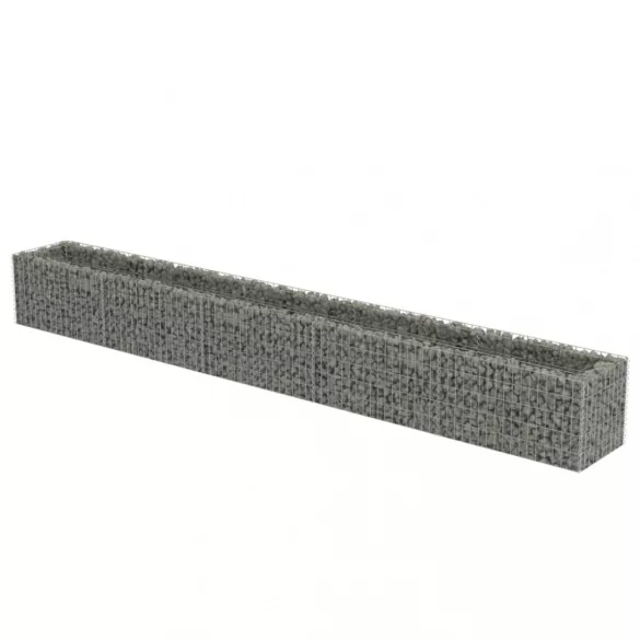 horganyzott acél gabion magaságyás 450 x 50 x 50 cm