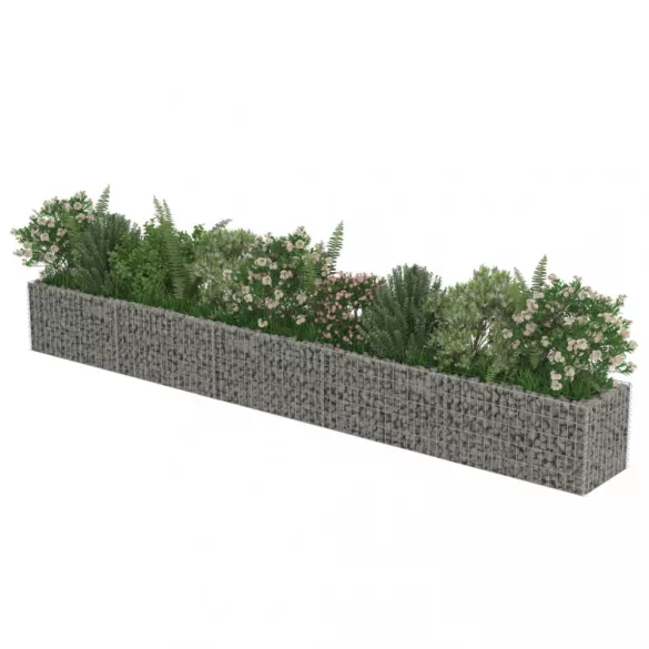 horganyzott acél gabion magaságyás 450 x 50 x 50 cm