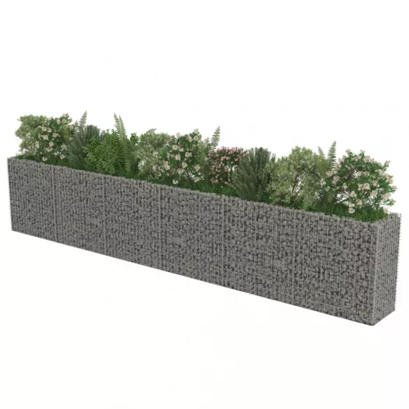horganyzott acél gabion magaságyás 540 x 50 x 100 cm