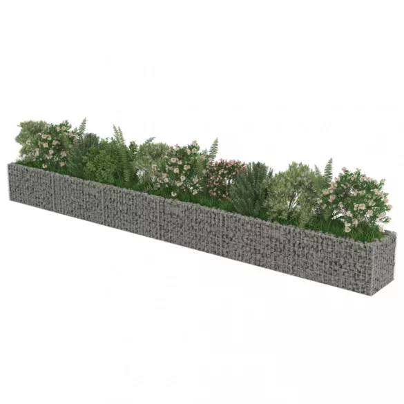 horganyzott acél gabion magaságyás 540 x 50 x 50 cm