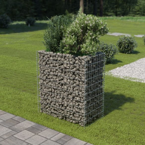 horganyzott acél gabion magaságyás 90 x 50 x 100 cm