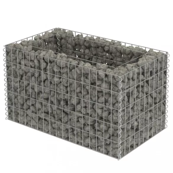 horganyzott acél gabion magaságyás 90 x 50 x 50 cm