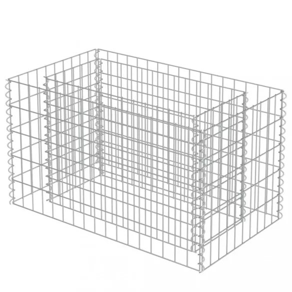 horganyzott acél gabion magaságyás 90 x 50 x 50 cm