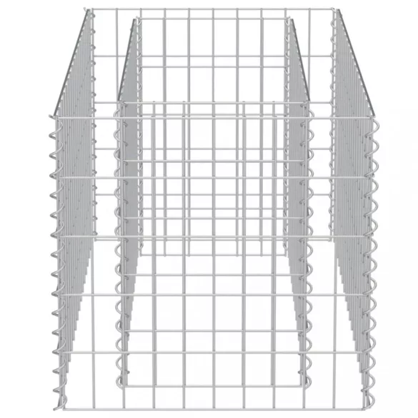 horganyzott acél gabion magaságyás 90 x 50 x 50 cm