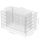 horganyzott acél gabion magaságyás 90 x 50 x 50 cm