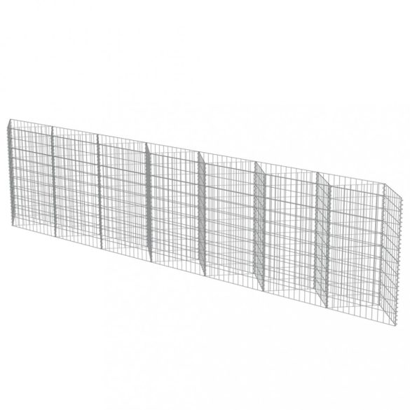 horganyzott acél gabion fal 450 x 30 x 100 cm