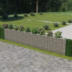 horganyzott acél gabion fal 630 x 30 x 100 cm