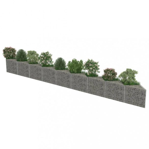 horganyzott acél gabion fal 630 x 30 x 50 cm
