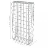 horganyzott acél gabion fal fedéllel 50 x 20 x 100 cm