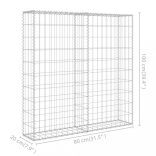 horganyzott acél gabion fal felső zárással 80 x 20 x 100 cm