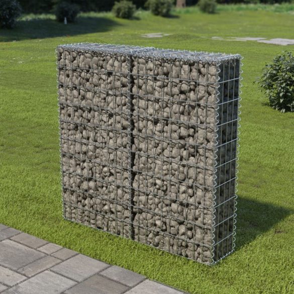 horganyzott acél gabion fal felső zárással 100 x 20 x 100 cm