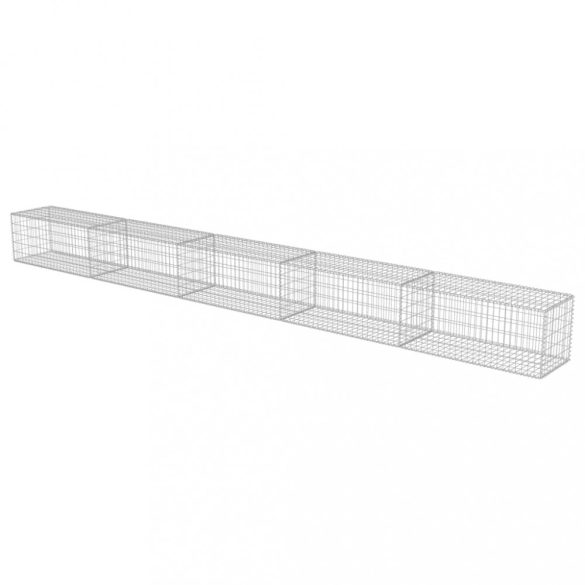horganyzott acél gabion fal fedéllel 600 x 50 x 50 cm