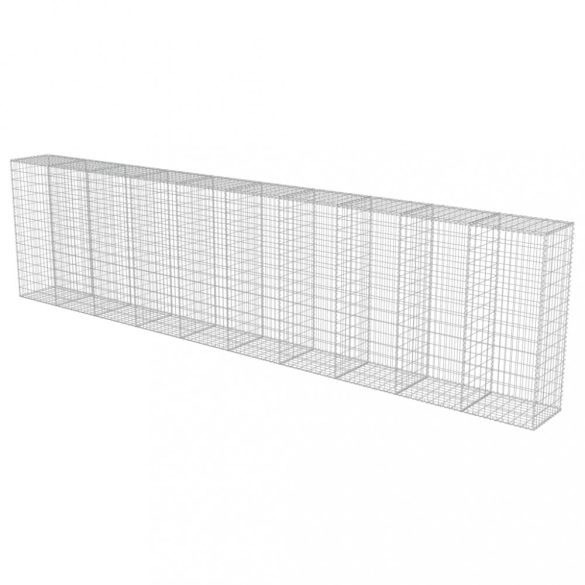 horganyzott acél gabion fal fedéllel 600 x 50 x 150 cm