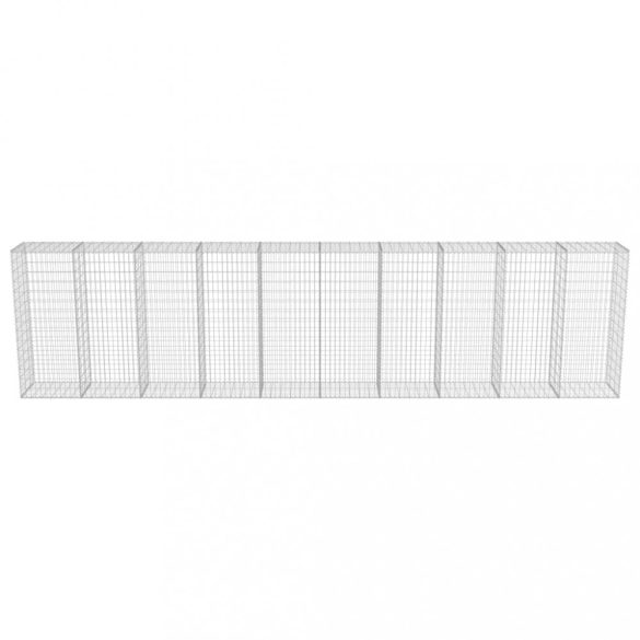 horganyzott acél gabion fal fedéllel 600 x 50 x 150 cm