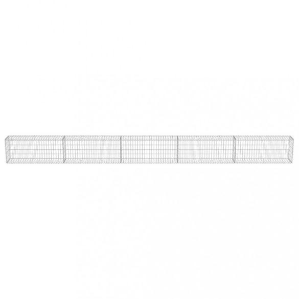 horganyzott acél gabion fal fedéllel 600 x 30 x 50 cm