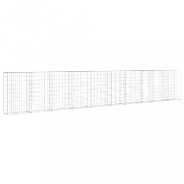 horganyzott acél gabion fal fedéllel 600 x 30 x 100 cm