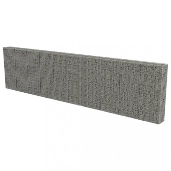 horganyzott acél gabion fal fedéllel 600 x 30 x 150 cm