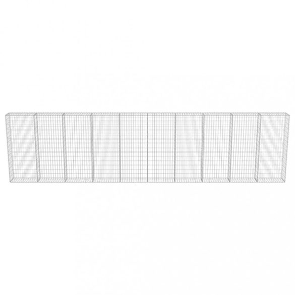 horganyzott acél gabion fal fedéllel 600 x 30 x 150 cm