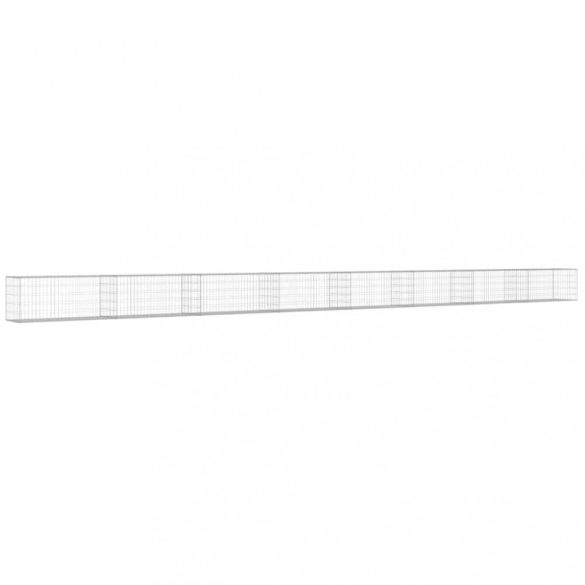 horganyzott acél gabion fal fedéllel 900 x 50 x 50 cm