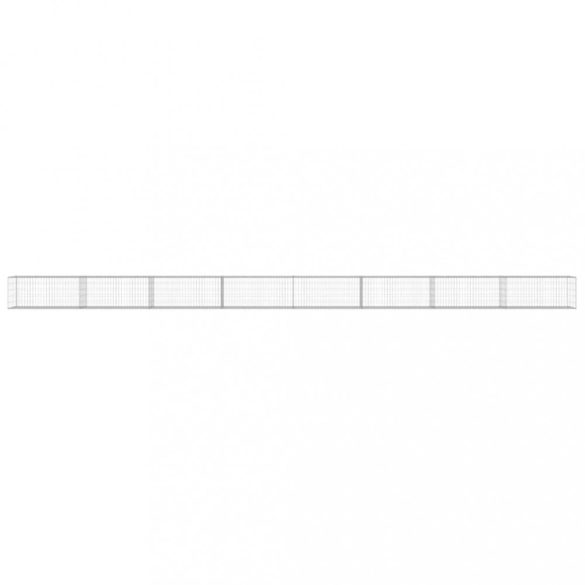 horganyzott acél gabion fal fedéllel 900 x 50 x 50 cm