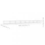 horganyzott acél gabion fal fedéllel 900 x 50 x 50 cm