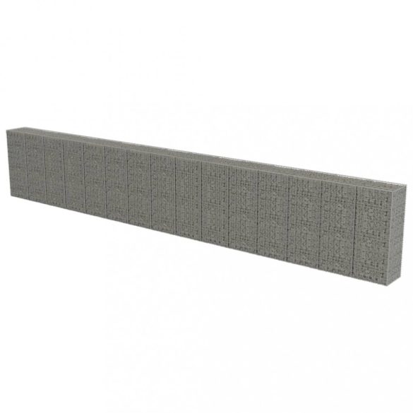 horganyzott acél gabion fal fedéllel 900 x 50 x 150 cm