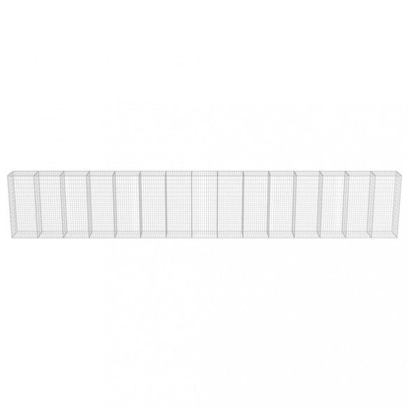 horganyzott acél gabion fal fedéllel 900 x 50 x 150 cm